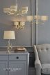 Laura Ashley Mulroy 3 Light Armed Pendant Champagne With Shade