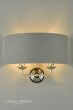 Laura Ashley Sorrento 2 Light Wall Light Polished Nickel With Charcoal Shade