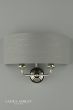 Laura Ashley Sorrento 2 Light Wall Light Polished Nickel With Charcoal Shade