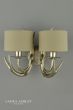 Laura Ashley Mulroy Antler 2lt Wall Light Champagne With Shades