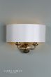 Laura Ashley Sorrento 2 Light Wall Light Antique Brass With Ivory Shade