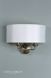 Laura Ashley Sorrento 2 Light Wall Light Antique Brass With Ivory Shade