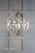 Laura Ashley Aidan 5lt Pendant Glass & Polished Chrome