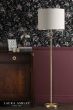 Laura Ashley Highgrove Floor Lamp Matt Antique Brass With Shade