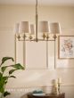 Laura Ashley Sullivan 6 Light Pendant Matt Champagne With Shade