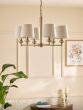 Laura Ashley Sullivan 6 Light Pendant Matt Champagne With Shade