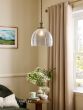 Laura Ashley Vintage Pendant Textured Glass and Matt Antique Brass