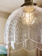 Laura Ashley Vintage Pendant Textured Glass and Matt Antique Brass