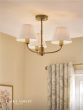 Laura Ashley Denston 3 Light Semi-Flush Antique Bronze With Shade
