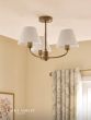 Laura Ashley Denston 3 Light Semi-Flush Antique Bronze With Shade