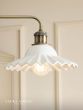 Laura Ashley Beca 2 Light Bar Pendant White Ceramic and Antique Brass