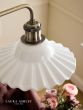 Laura Ashley Beca 2 Light Bar Pendant White Ceramic and Antique Brass