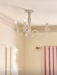Laura Ashley Tate 3 Light Semi-Flush Distressed White