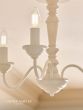 Laura Ashley Tate 3 Light Semi-Flush Distressed White