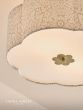Laura Ashley Delamore 2 Light Semi-Flush Grey and Matt Antique Brass