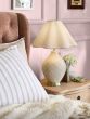 Laura Ashley Mr Jones Table Lamp Cream Ceramic and Antique Brass With Shade