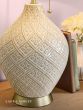 Laura Ashley Mr Jones Table Lamp Cream Ceramic and Antique Brass With Shade