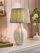 Laura Ashley Scallop Table Lamp Cream Ceramic and Matt Antique Brass Base Only