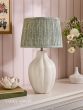 Laura Ashley Scallop Table Lamp Cream Ceramic and Matt Antique Brass Base Only