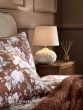 Laura Ashley Kentford Table Lamp Grey Ceramic and Antique Brass With Shade