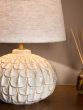 Laura Ashley Kentford Table Lamp Grey Ceramic and Antique Brass With Shade