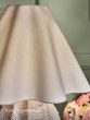 Laura Ashley Strata Table Lamp Matt White and Antique Brass With Shade