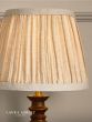 Laura Ashley Tate Twin Pack Table Lamp Dark Wood and Satin Bronze With Shade