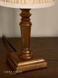 Laura Ashley Tate Twin Pack Table Lamp Dark Wood and Satin Bronze With Shade