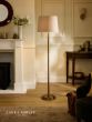 Laura Ashley Sullivan Floor Lamp Matt Champagne With Shade