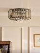 Laura Ashley Fernhurst 3 Light Semi-Flush Antique Brass and Champagne Crystal