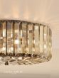 Laura Ashley Fernhurst 3 Light Semi-Flush Antique Brass and Champagne Crystal