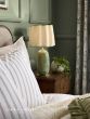 Laura Ashley Silchester Table Lamp Green Ceramic and Antique Brass With Shade