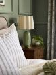 Laura Ashley Silchester Table Lamp Green Ceramic and Antique Brass With Shade