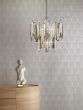 Odile 6 Light Pendant Champagne Crystal Polished Nickel Frame