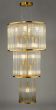 Eleanor 15 Light Chandelier Natural Brass Glass