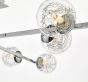 Taghrid 8 Light Semi-Flush Polished Chrome and Glass