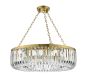 Sigourney 8 Light Pendant Satin Gold and Crystal