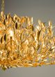 Silvius 12 Light Oval Pendant Gold Leaf