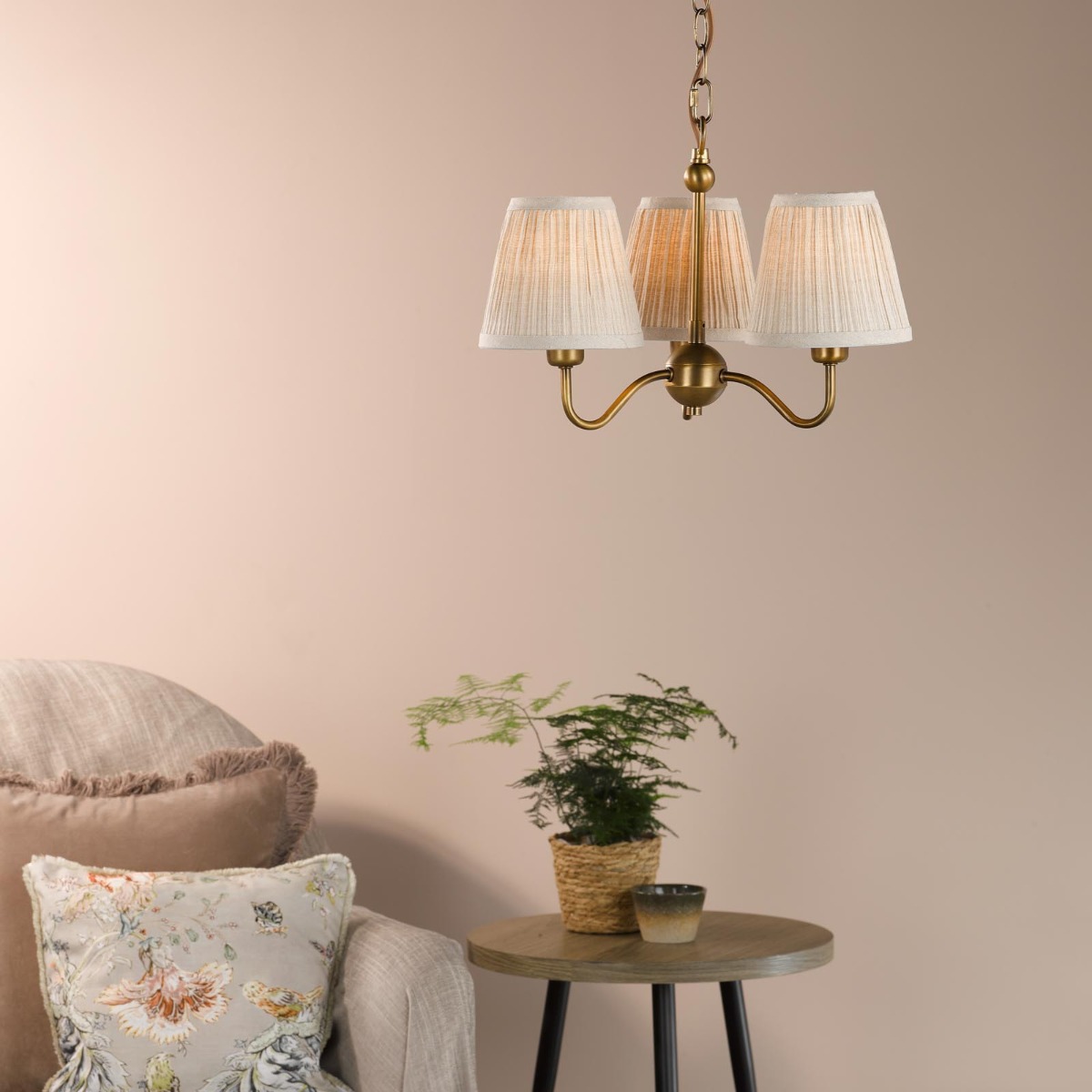 Elara 3 Light Pendant Antique Bronze Fitting Only