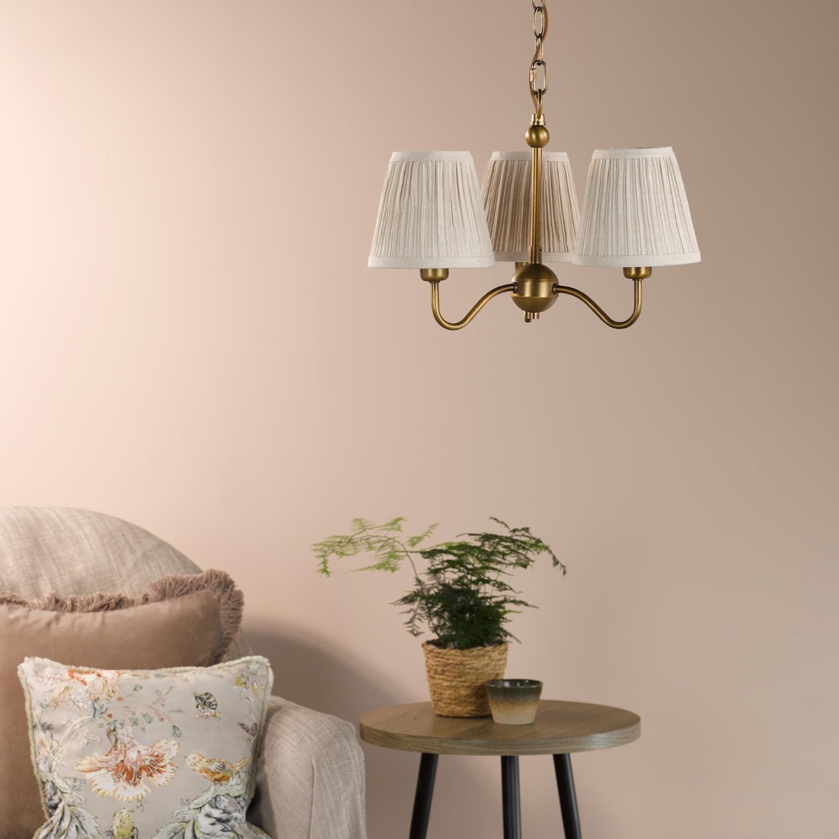 Elara 3 Light Pendant Antique Bronze Fitting Only