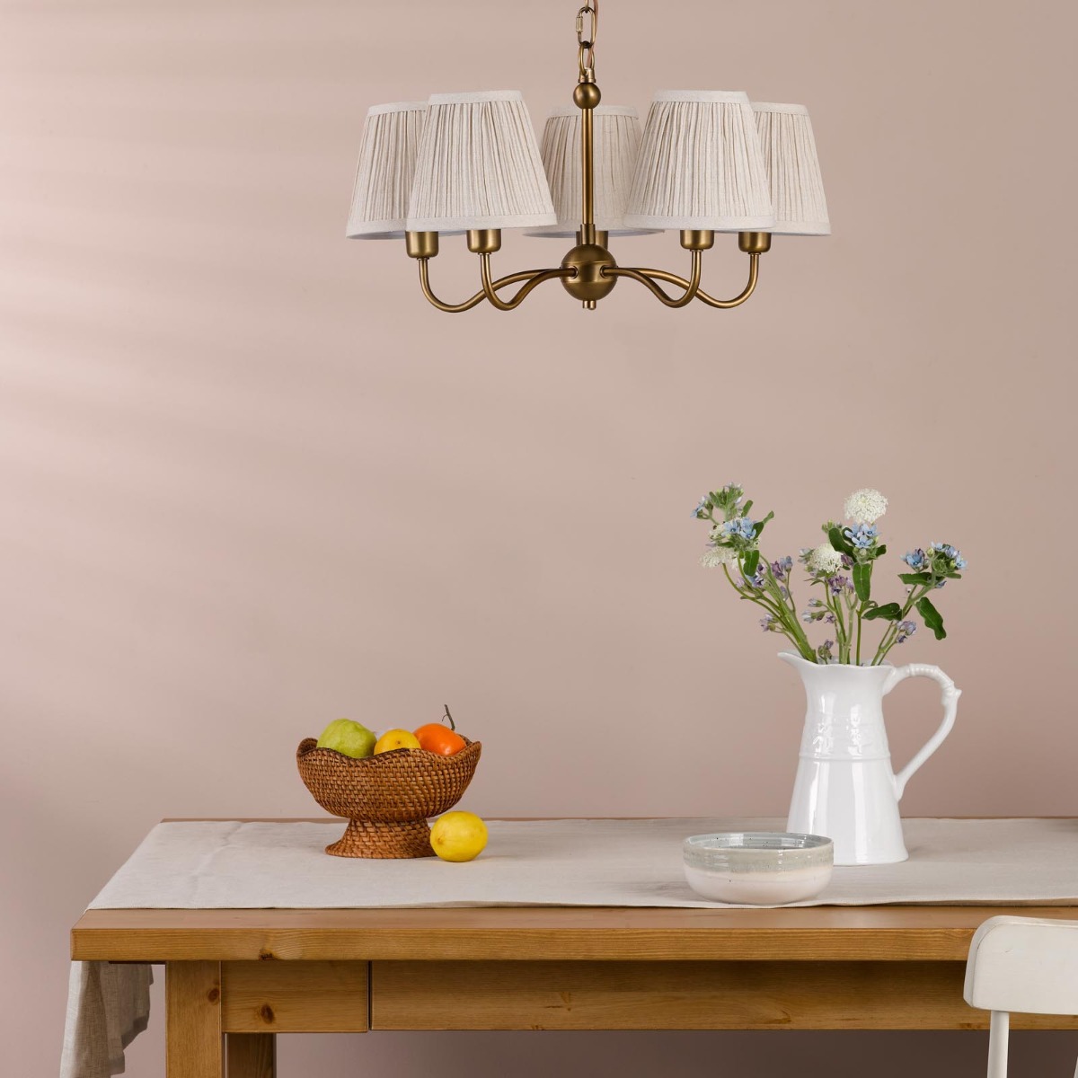 Elara 5 Light Pendant Antique Bronze Fitting Only