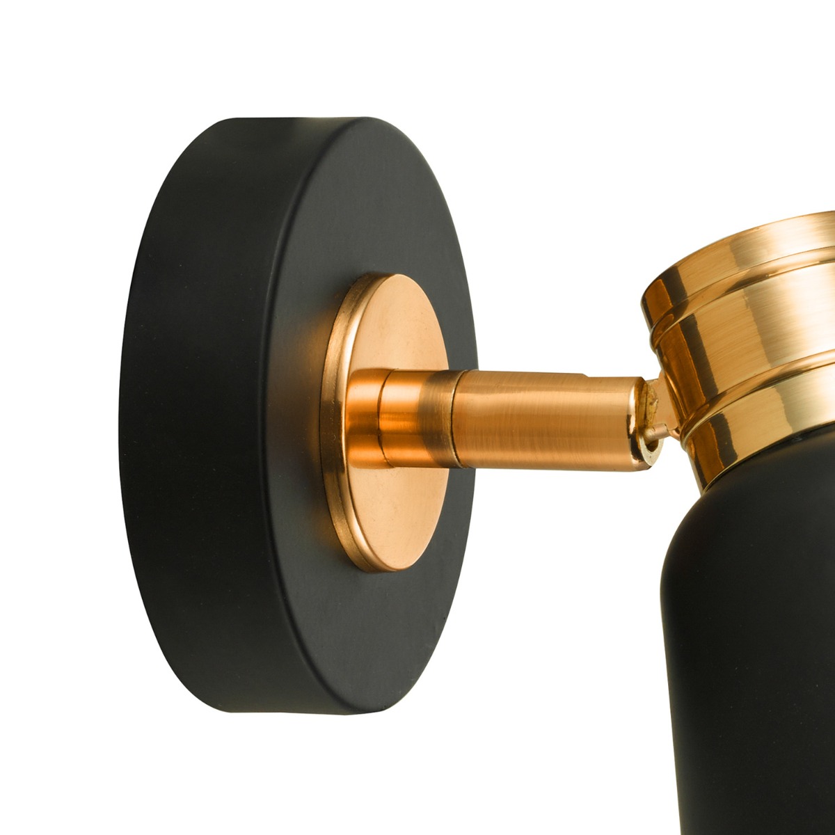 Fry Single Wall Spotlight Black & Rose Gold