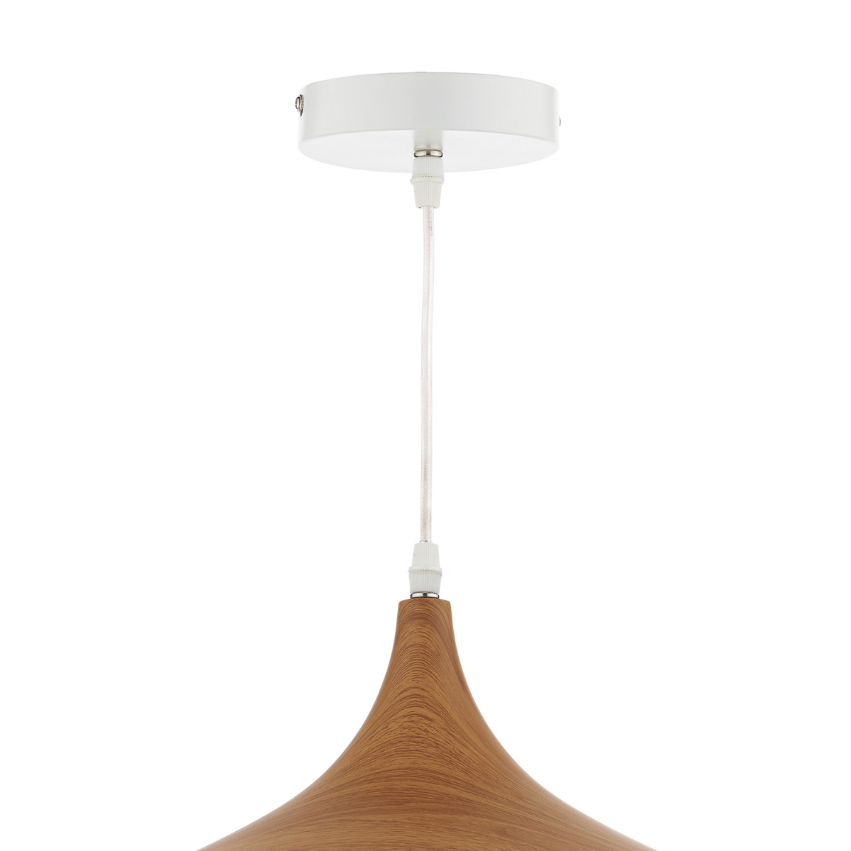 Gaucho 1 Light Pendant White Large