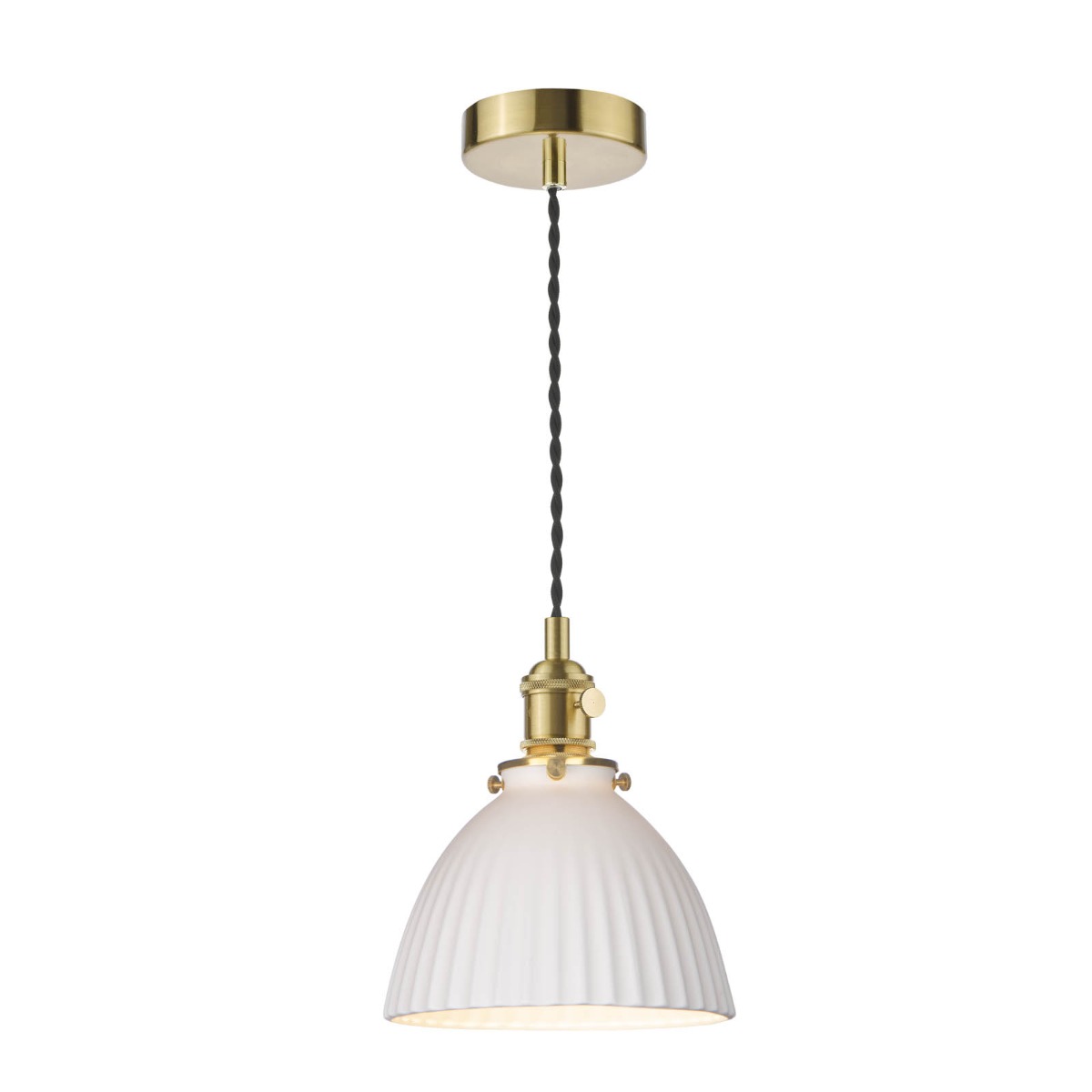 1 Light E14 Suspension Natural Brass