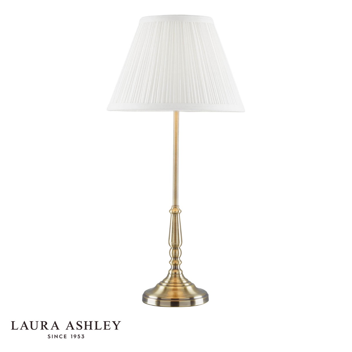 Laura Ashley Elliot Table Lamp Antique Brass With Shade