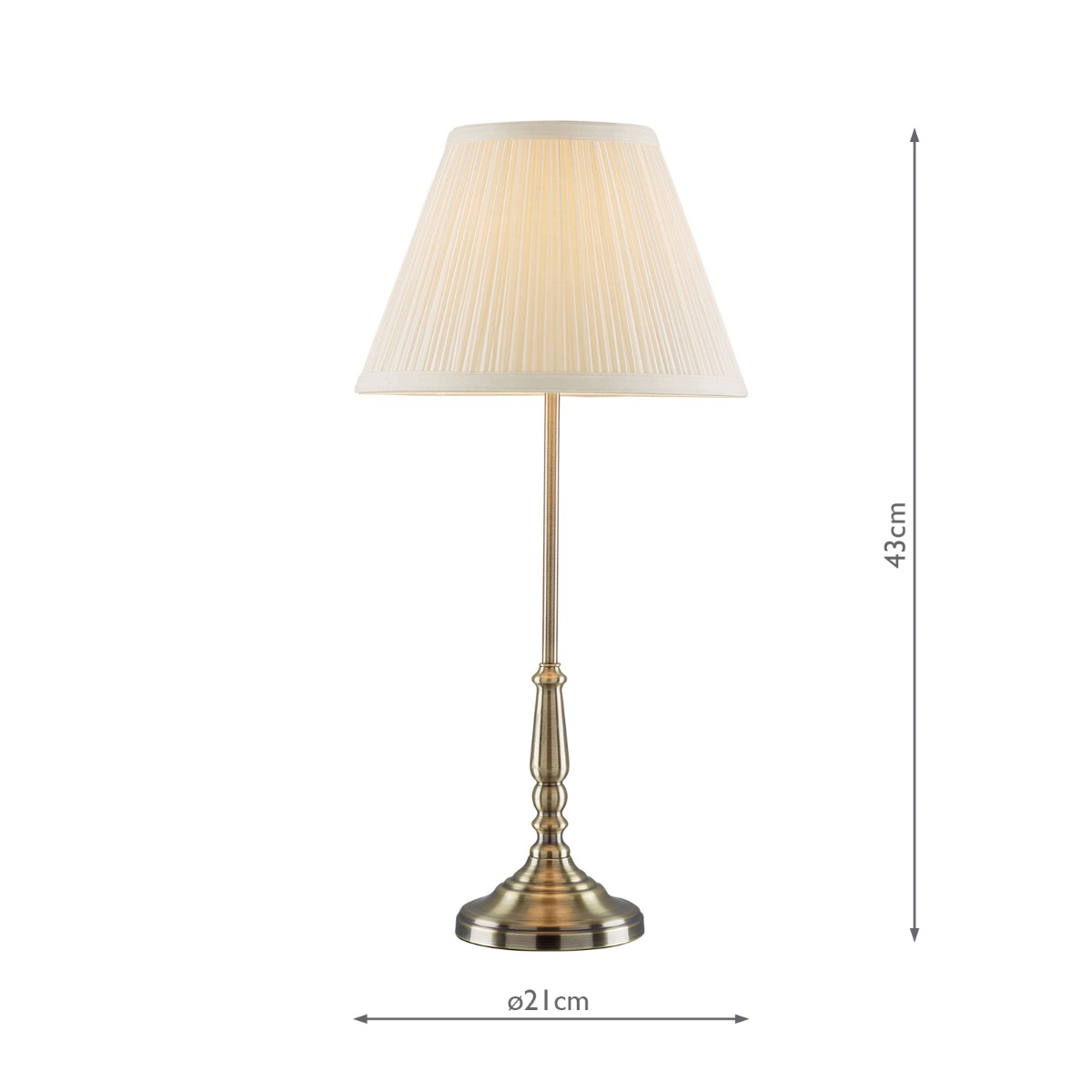Laura Ashley Elliot Table Lamp Antique Brass With Shade