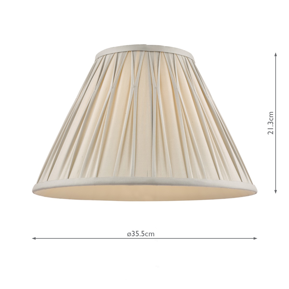 Laura Ashley Fenn Silk Empire Drum Shade Silver 35cm/14 inch