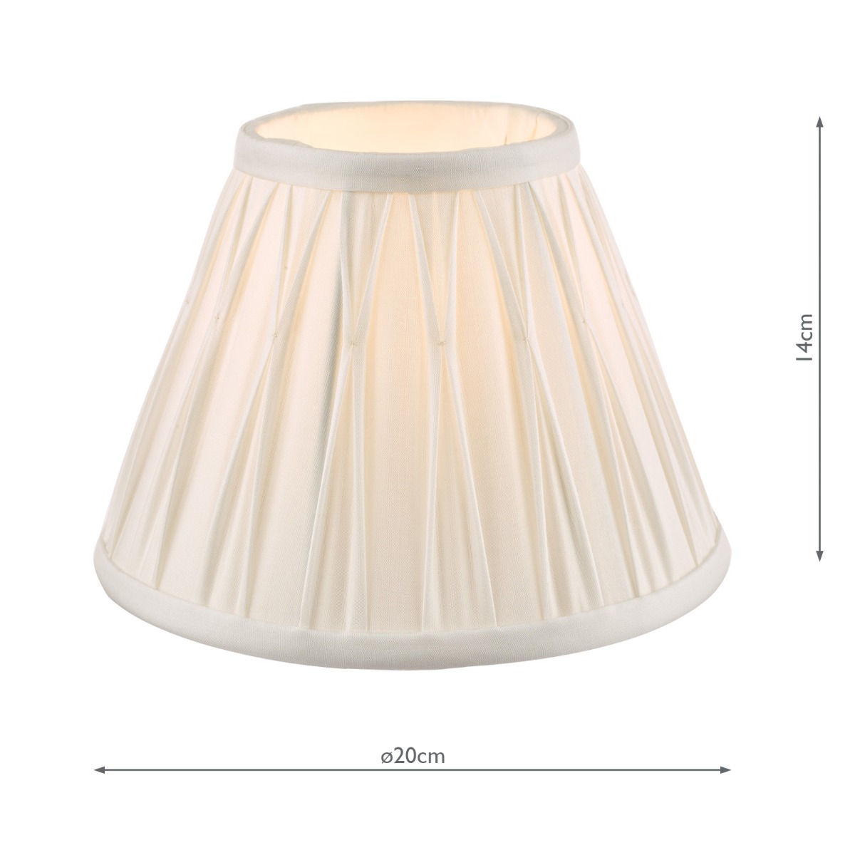 Laura Ashley Fenn Silk Empire Drum Shade White 20cm/8 inch