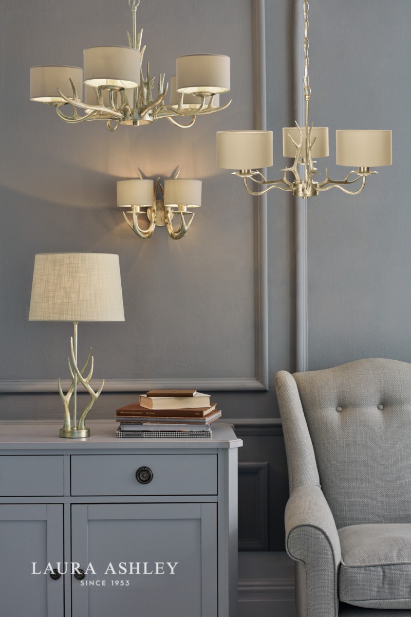 Laura Ashley Mulroy Antler Table Lamp Champagne Base Only