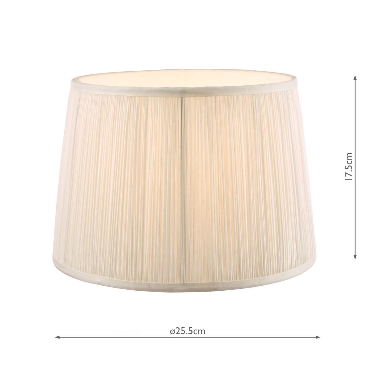 Laura Ashley Hemsley Pleated Silk Empire Drum Shade Cream 25cm/10 inch